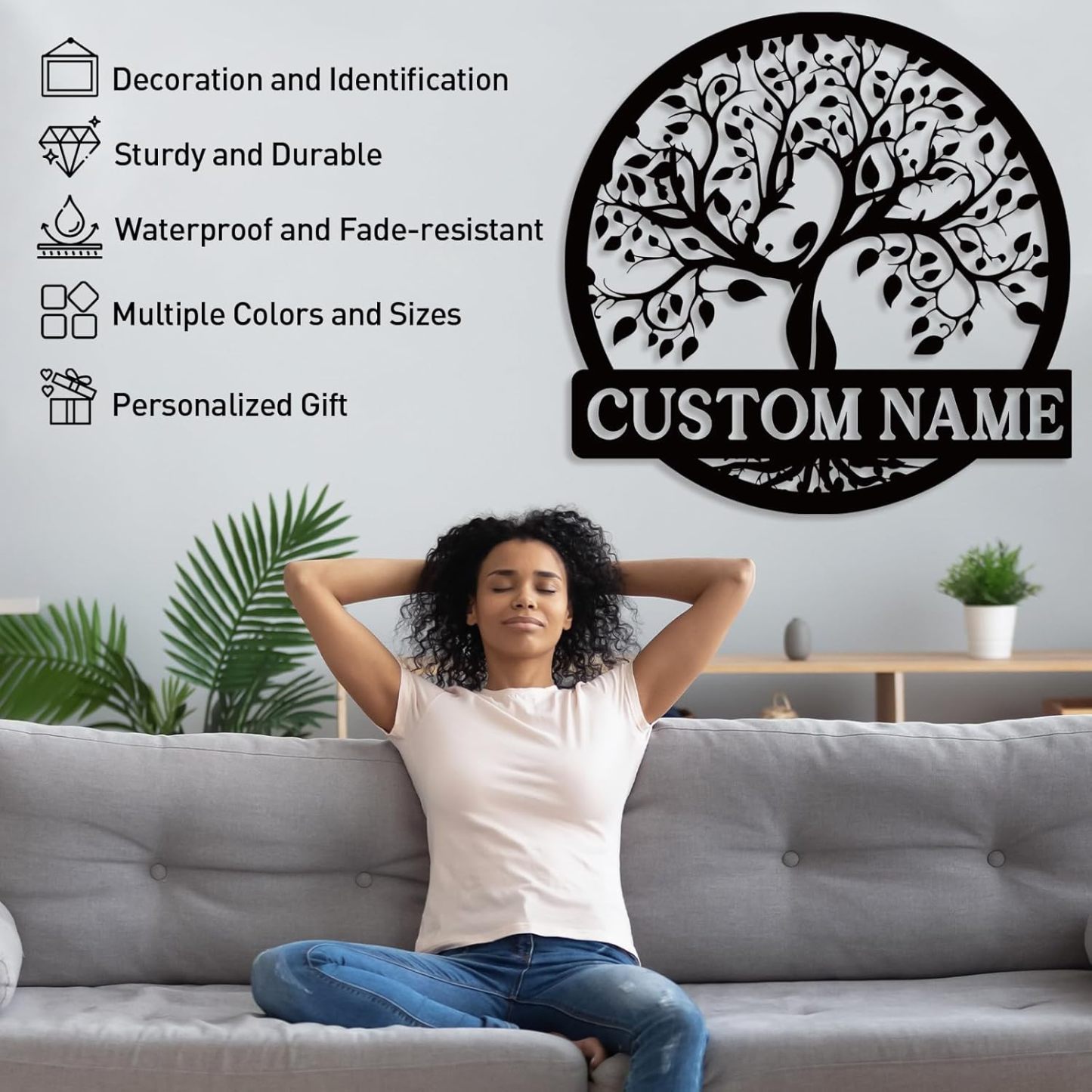 Personalized Butterfly Cabin Sign  | Outdoor Metal Wall Art | Bedroom Wall Decor | Housewarming Wedding Gifts-MetalsignX