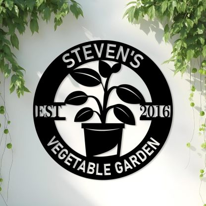 Personalized Garden Signs | Custom Name Garden Signs | Metal Garden Signs for Outside | Yard Signs Customized | Outdoor Metal Garden Wall Art | Patio Sign | Metal Garden Decor Gift for Gardener