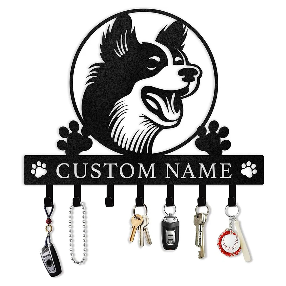 Personalized Key Holder on Wall, Custom Key Hanger Wall Mount with Name-MetalsignX