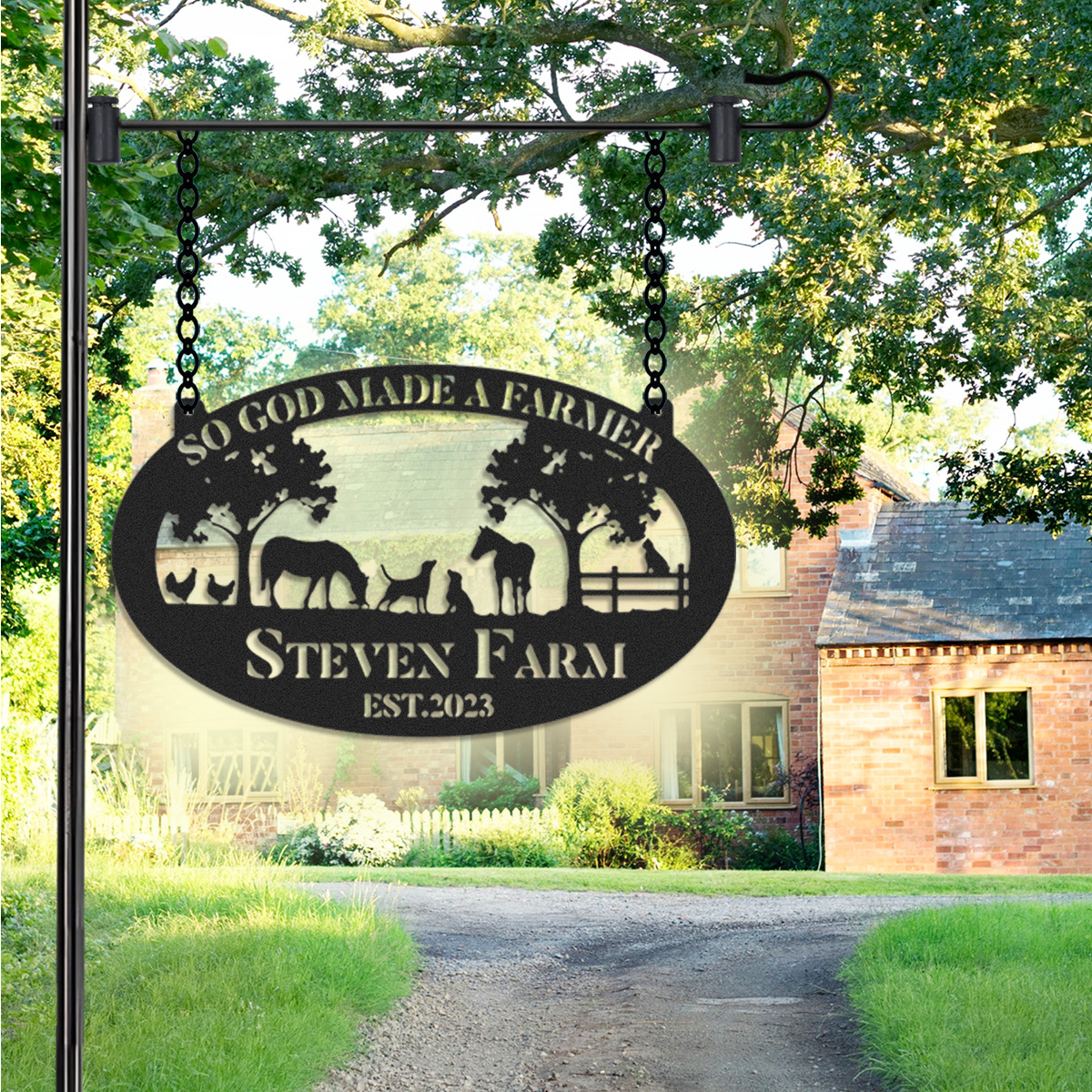Personalized Metal Farm Sign, Custom Farmhouse Decor, Farmer Gift, Horse Ranch, Chicken Sign, Farm Animals Sign, Ranch Sign, Barn Sign