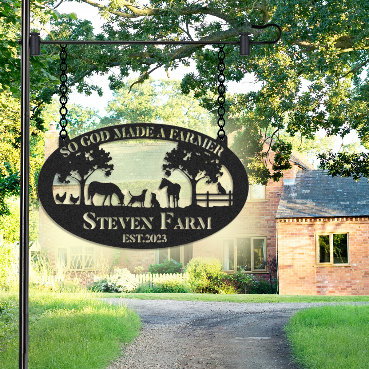 Personalized Metal Farm Sign, Custom Farmhouse Decor, Farmer Gift, Horse Ranch, Chicken Sign, Farm Animals Sign, Ranch Sign, Barn Sign