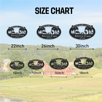 Personalized Metal Farm Sign, Custom Farmhouse Decor, Farmer Gift, Horse Ranch, Chicken Sign, Farm Animals Sign, Ranch Sign, Barn Sign