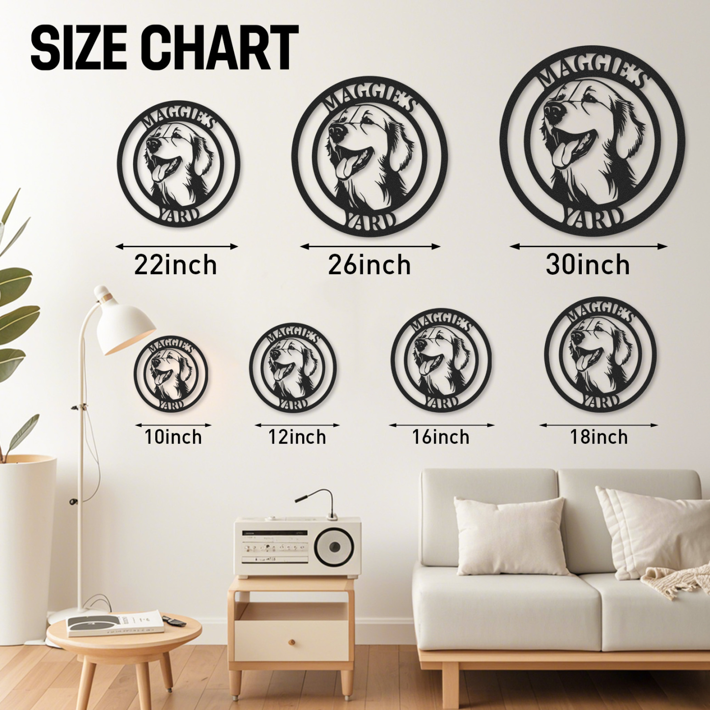 Personalized Dog Name Sign, Custom Metal Pet Sign for Labrador, French Bulldog, Corgi