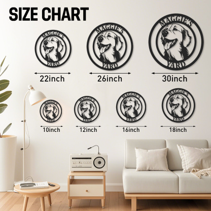 Personalized Dog Name Sign, Custom Metal Pet Sign for Labrador, French Bulldog, Corgi