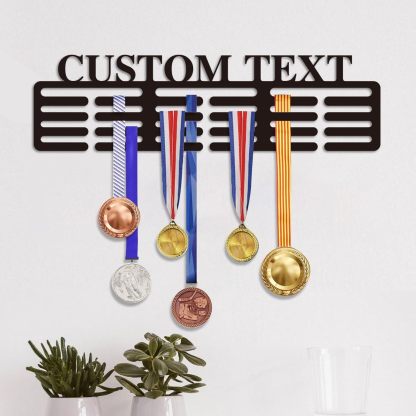 Custom Medal Hanger with Name, Wall Mount Holder for 60 Medals, Perfect for Youth Athletes & Sports Awards-MetalsignX