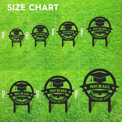  Custom Graduation Decorations Yard Sign, Senior Yard Signs Class of 2025, Custom Signs Outdoor Metal, Yard Sign Stakes Metal, Grad Gifts, Graduate Decorations for College High School