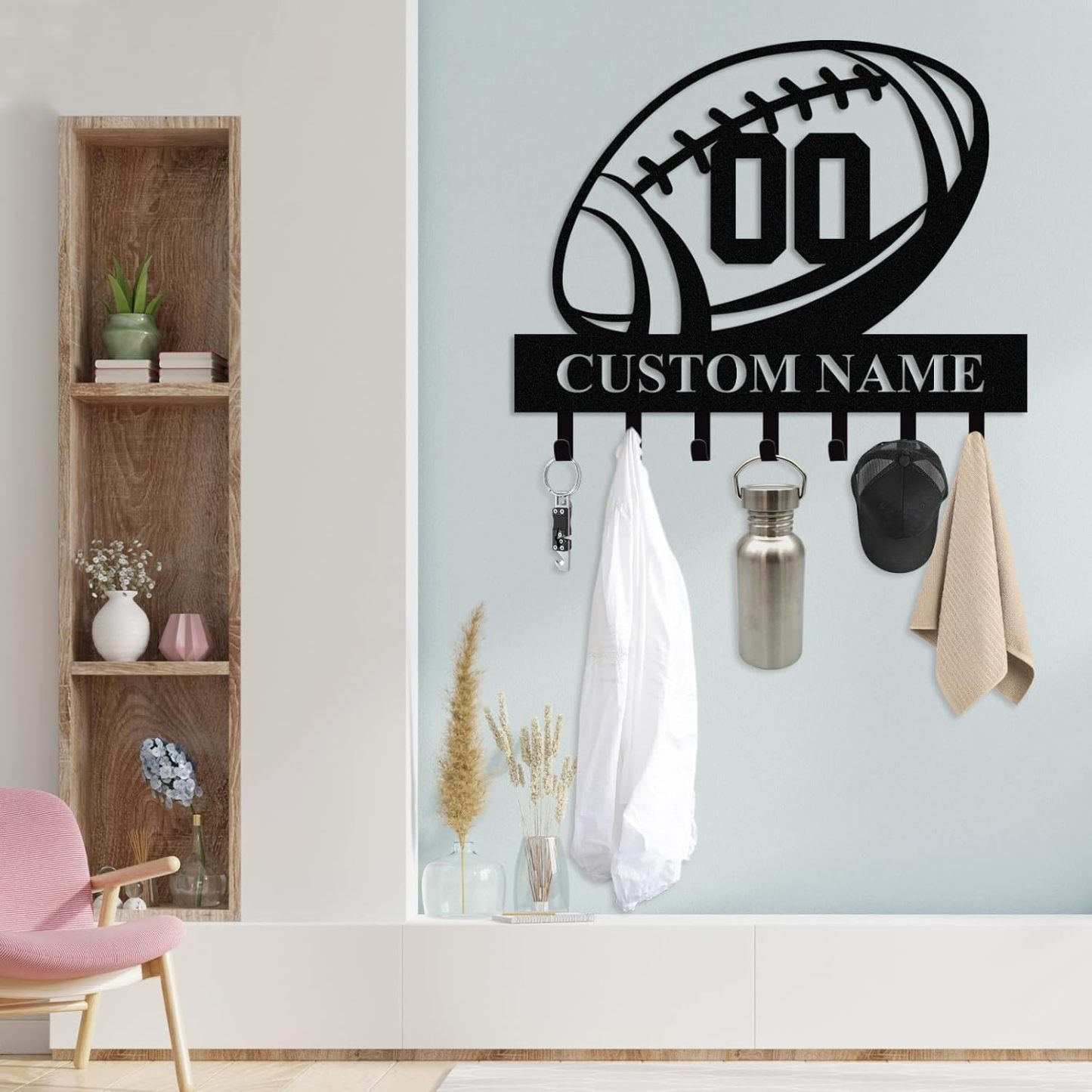 Personalized Key Holder for Wall, Custom Camping Wall Key Hooks with Name-MetalsignX