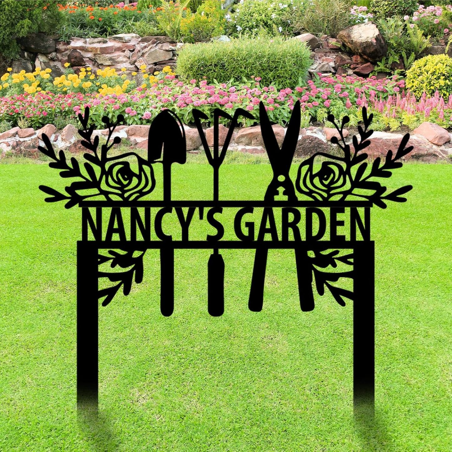 Personalized Garden Sign, Custom Bird Metal Garden Stake Sign, Garden Signs for Outside, Metal Lawn Art, Metal Signs Customized, Garden Signs Decorative Outdoor, Patio Plaque Decor