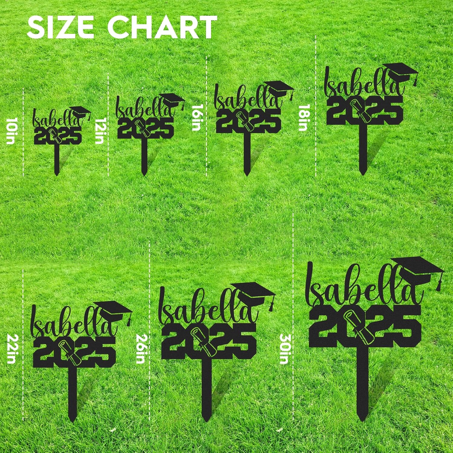  Custom Graduation Decorations Yard Sign, Senior Yard Signs Class of 2025, Custom Signs Outdoor Metal, Yard Sign Stakes Metal, Grad Gifts, Graduate Decorations for College High School