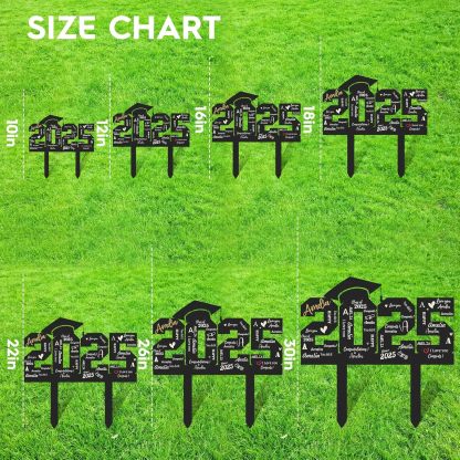  Custom Graduation Decorations Yard Sign, Senior Yard Signs Class of 2025, Custom Signs Outdoor Metal, Yard Sign Stakes Metal, Grad Gifts, Graduate Decorations for College High School