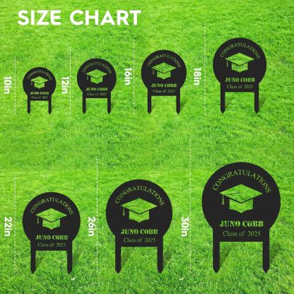  Custom Graduation Decorations Yard Sign, Senior Yard Signs Class of 2025, Custom Signs Outdoor Metal, Yard Sign Stakes Metal, Grad Gifts, Graduate Decorations for College High School