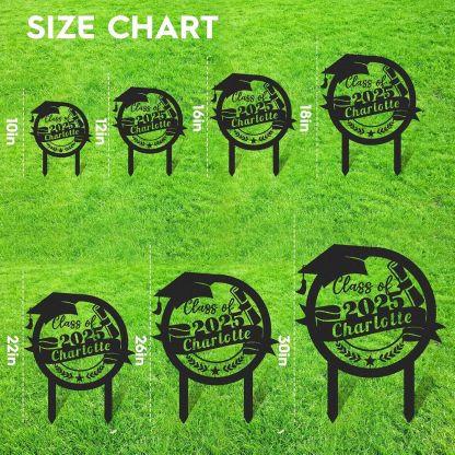  Custom Graduation Decorations Yard Sign, Senior Yard Signs Class of 2025, Custom Signs Outdoor Metal, Yard Sign Stakes Metal, Grad Gifts, Graduate Decorations for College High School