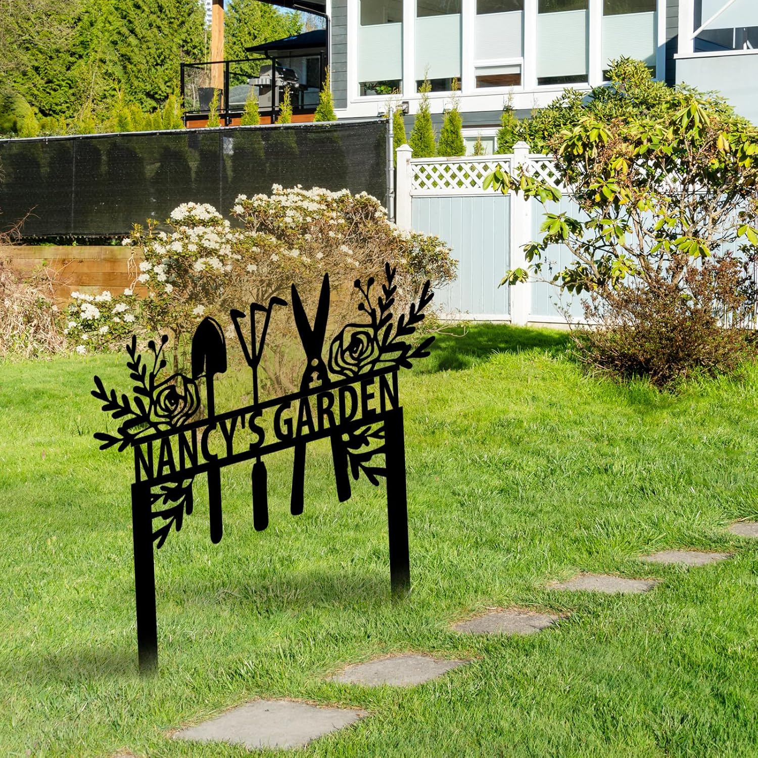 Personalized Garden Sign, Custom Bird Metal Garden Stake Sign, Garden Signs for Outside, Metal Lawn Art, Metal Signs Customized, Garden Signs Decorative Outdoor, Patio Plaque Decor