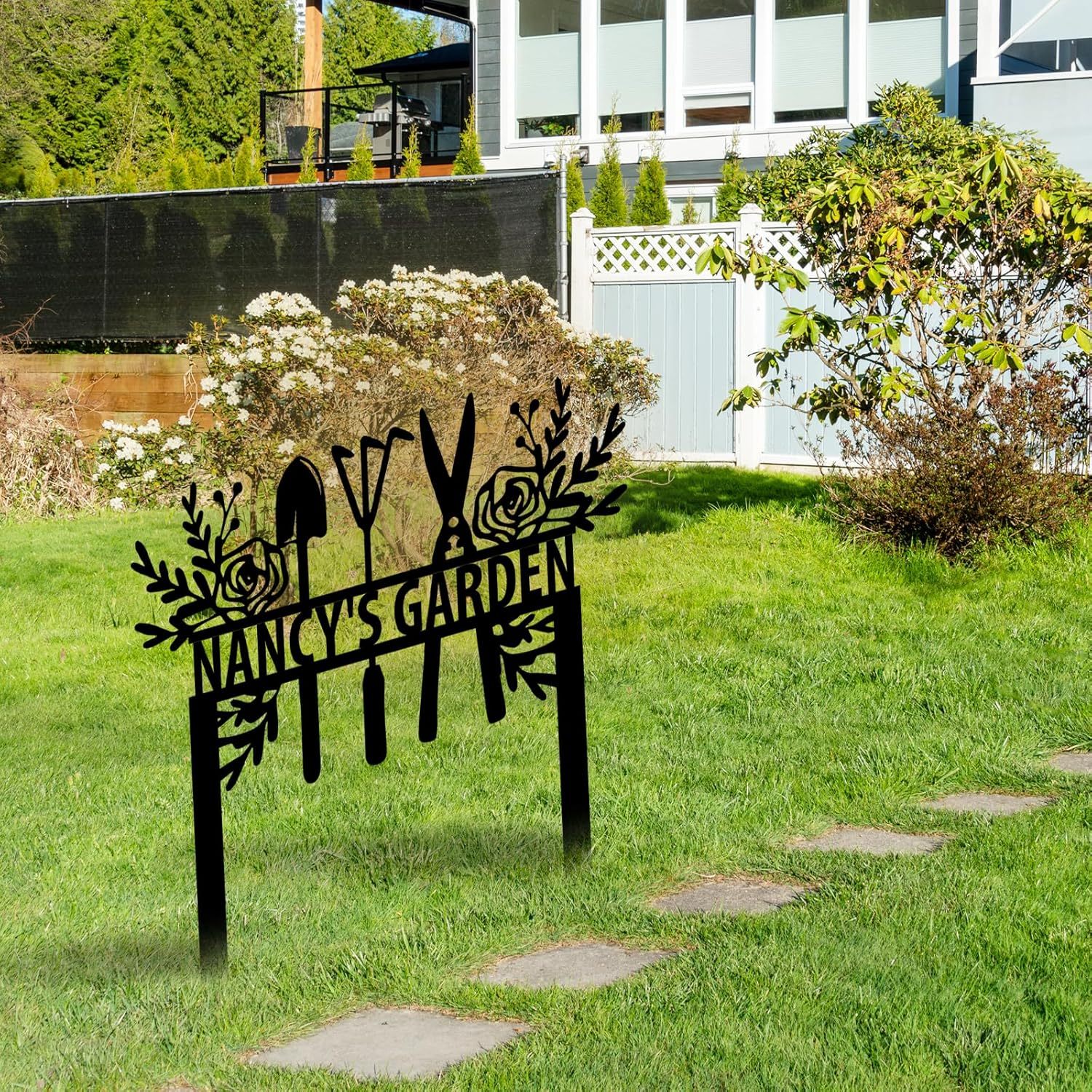 Personalized Garden Sign, Custom Bird Metal Garden Stake Sign, Garden Signs for Outside, Metal Lawn Art, Metal Signs Customized, Garden Signs Decorative Outdoor, Patio Plaque Decor