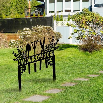 Personalized Garden Sign, Custom Bird Metal Garden Stake Sign, Garden Signs for Outside, Metal Lawn Art, Metal Signs Customized, Garden Signs Decorative Outdoor, Patio Plaque Decor