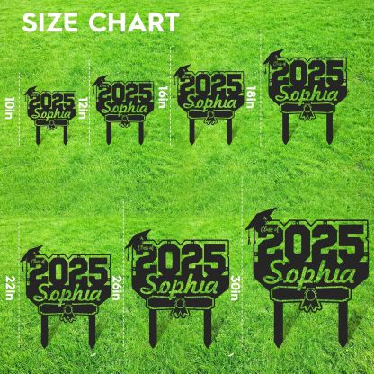  Custom Graduation Decorations Yard Sign, Senior Yard Signs Class of 2025, Custom Signs Outdoor Metal, Yard Sign Stakes Metal, Grad Gifts, Graduate Decorations for College High School