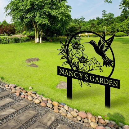Personalized Garden Sign, Custom Bird Metal Garden Stake Sign, Garden Signs for Outside, Metal Lawn Art, Metal Signs Customized, Garden Signs Decorative Outdoor, Patio Plaque Decor