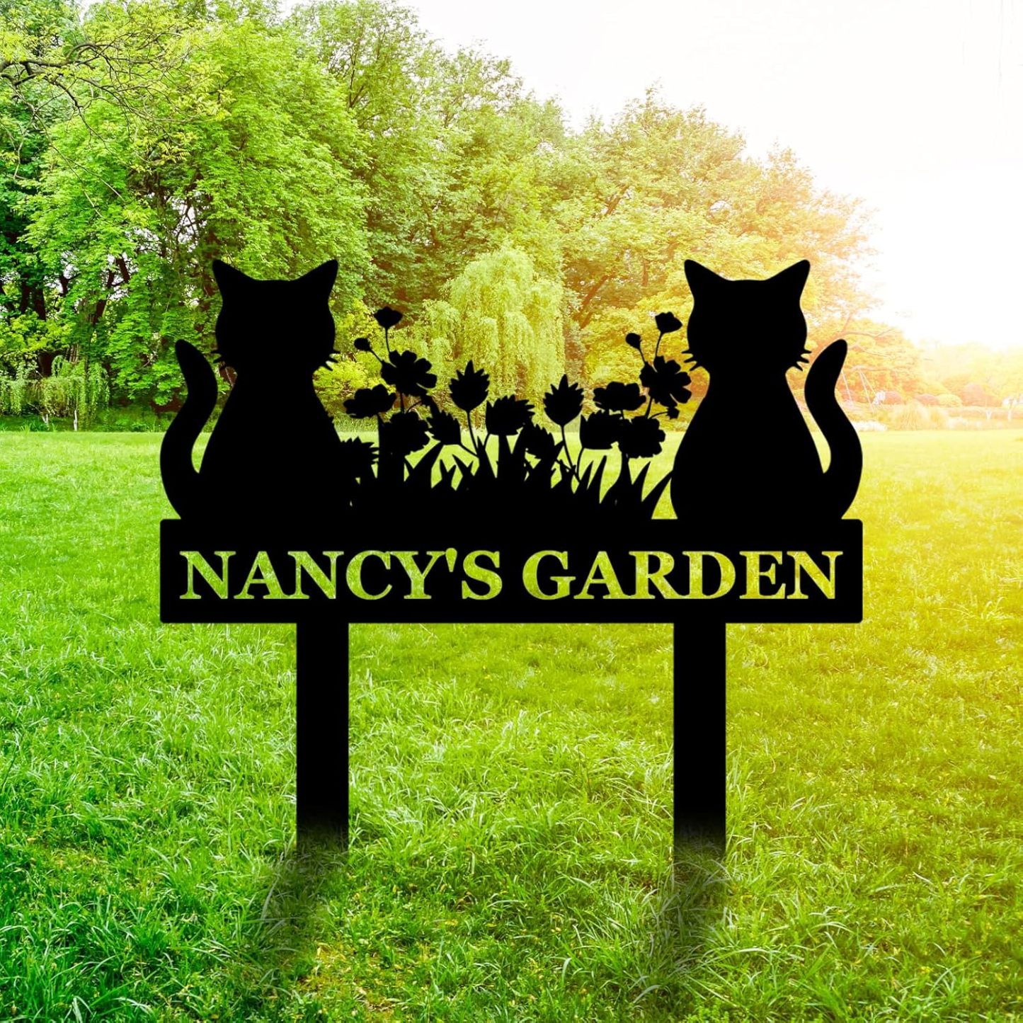 Personalized Garden Sign, Custom Bird Metal Garden Stake Sign, Garden Signs for Outside, Metal Lawn Art, Metal Signs Customized, Garden Signs Decorative Outdoor, Patio Plaque Decor