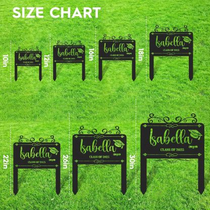  Custom Graduation Decorations Yard Sign, Senior Yard Signs Class of 2025, Custom Signs Outdoor Metal, Yard Sign Stakes Metal, Grad Gifts, Graduate Decorations for College High School