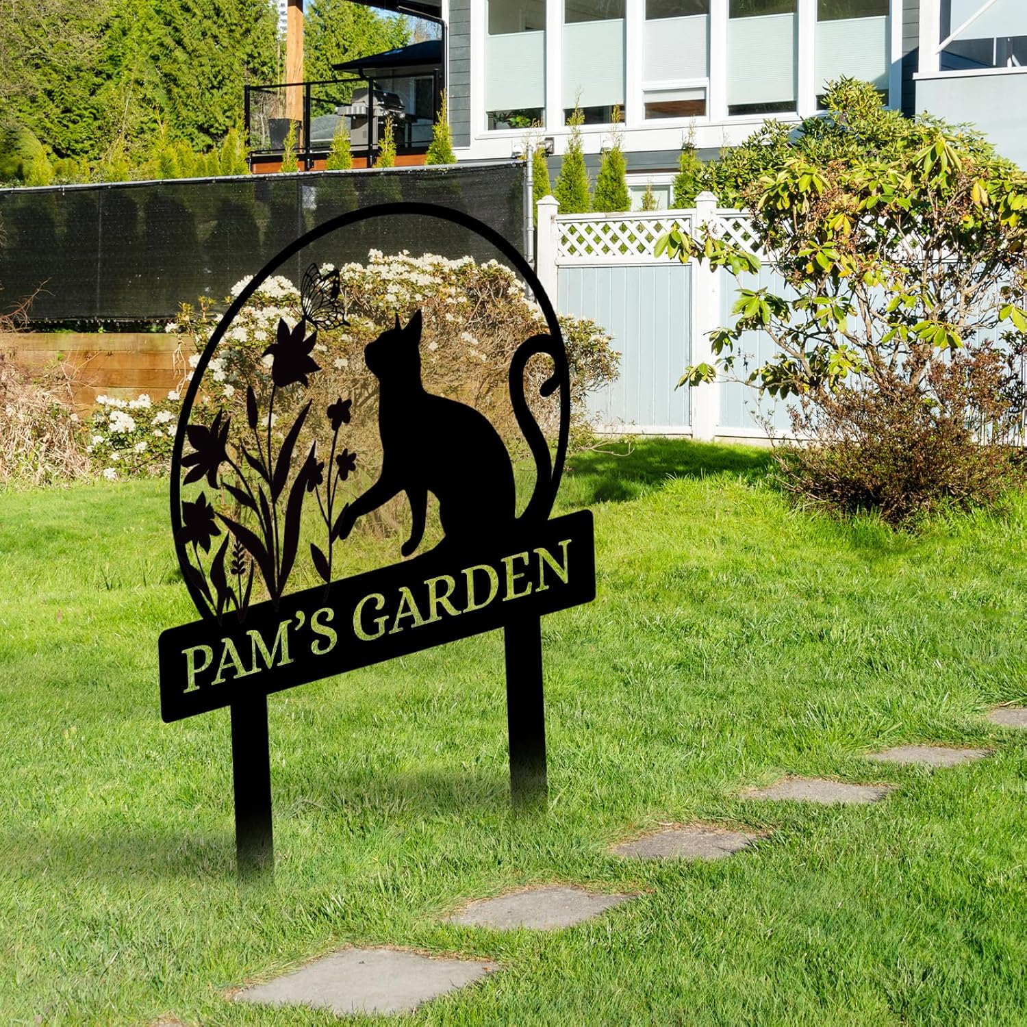 Personalized Garden Sign, Custom Bird Metal Garden Stake Sign, Garden Signs for Outside, Metal Lawn Art, Metal Signs Customized, Garden Signs Decorative Outdoor, Patio Plaque Decor