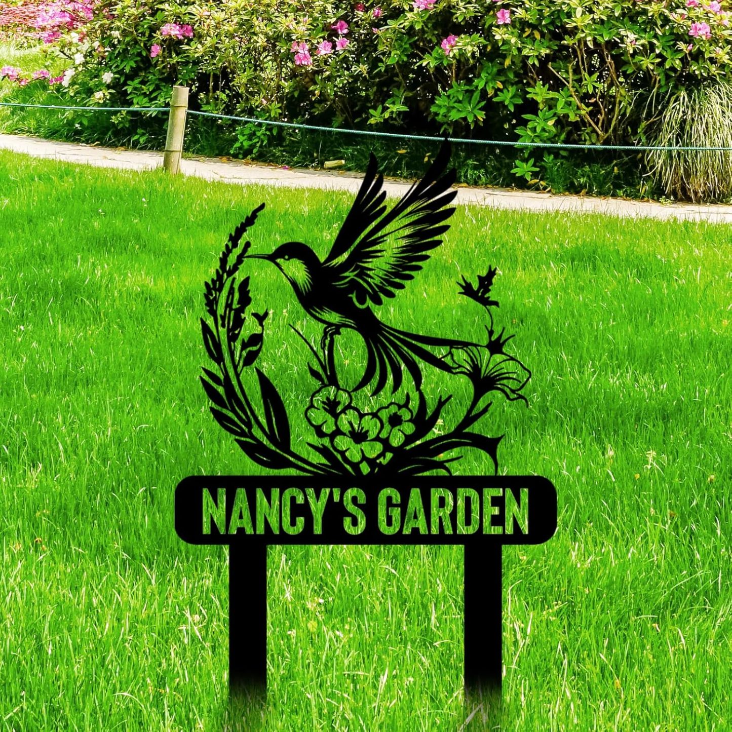 Personalized Garden Sign, Custom Bird Metal Garden Stake Sign, Garden Signs for Outside, Metal Lawn Art, Metal Signs Customized, Garden Signs Decorative Outdoor, Patio Plaque Decor