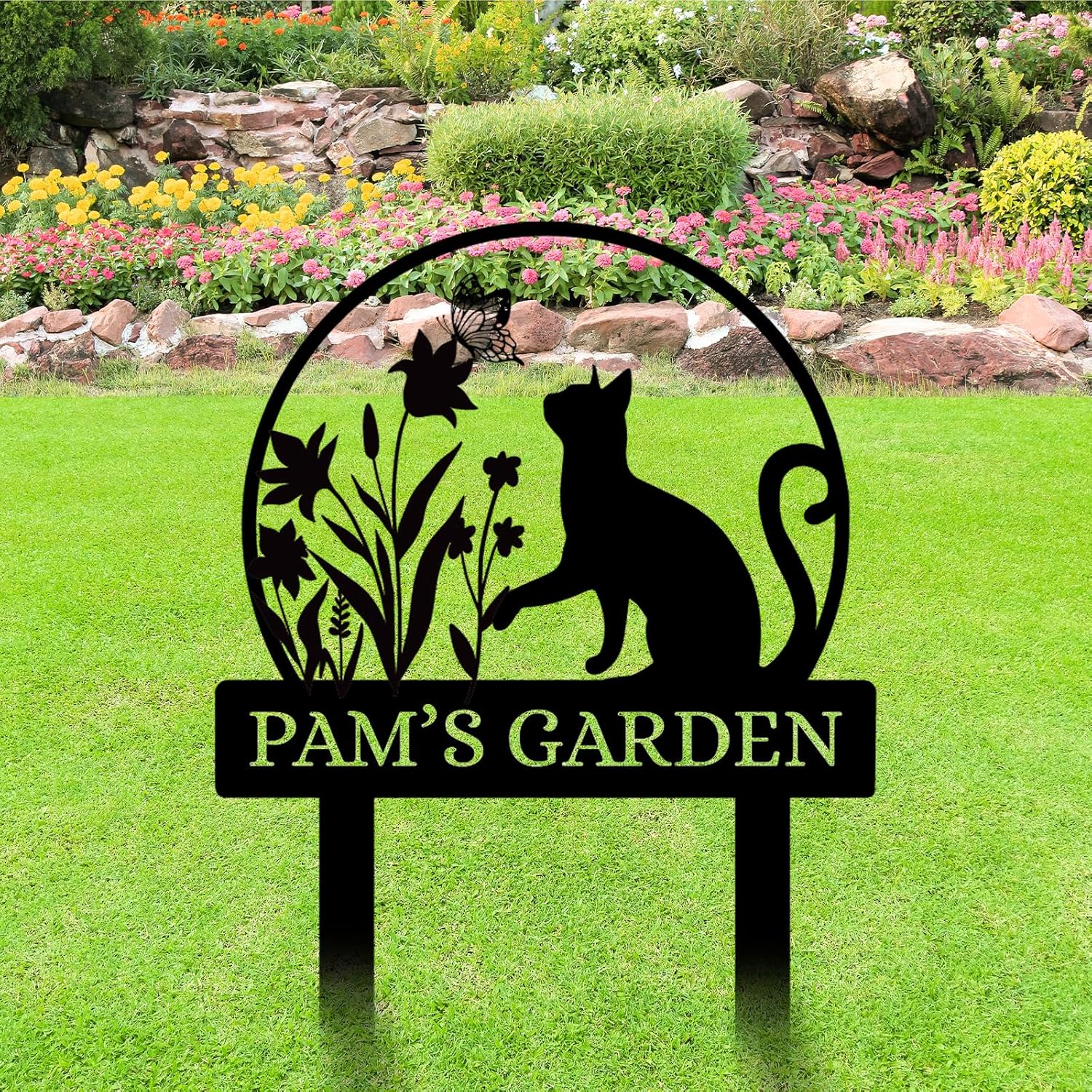 Personalized Garden Sign, Custom Bird Metal Garden Stake Sign, Garden Signs for Outside, Metal Lawn Art, Metal Signs Customized, Garden Signs Decorative Outdoor, Patio Plaque Decor