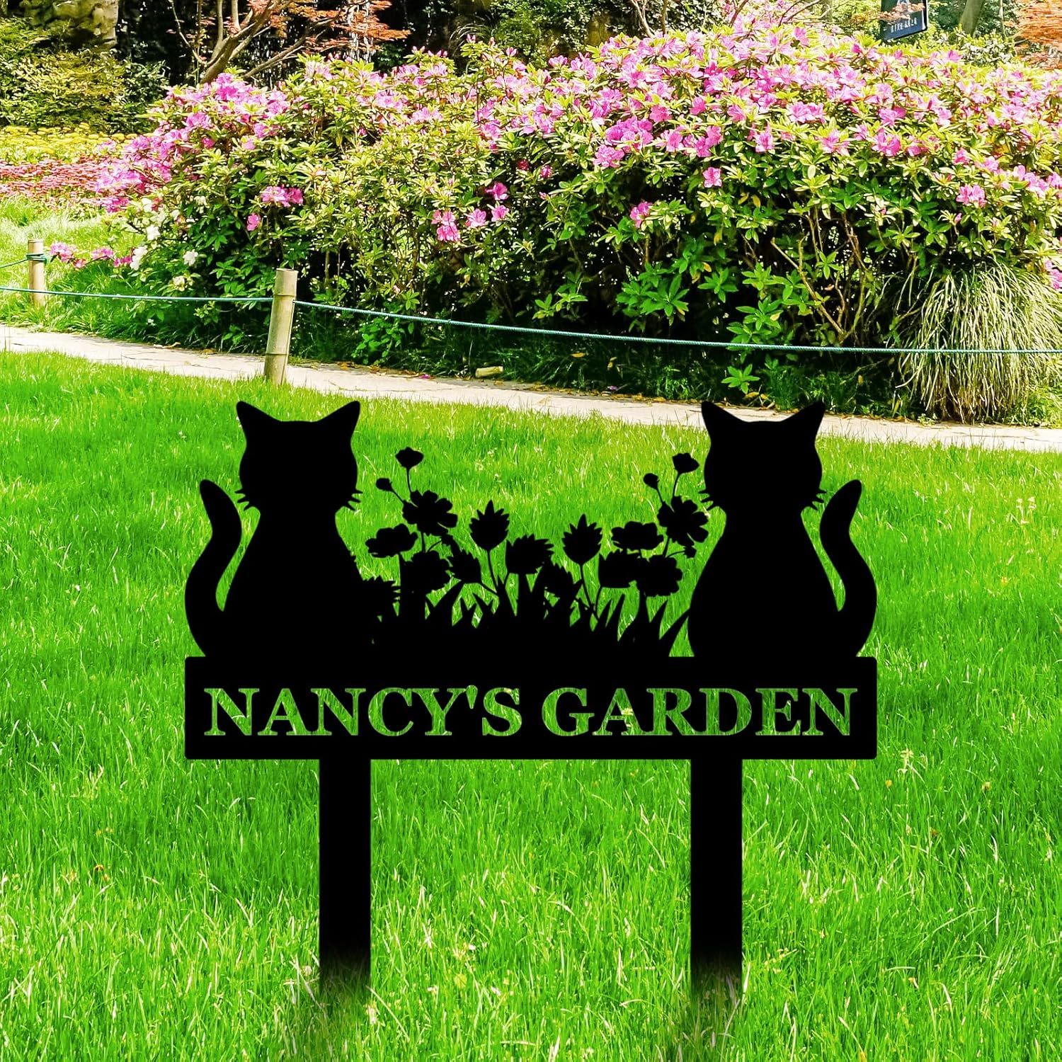 Personalized Garden Sign, Custom Bird Metal Garden Stake Sign, Garden Signs for Outside, Metal Lawn Art, Metal Signs Customized, Garden Signs Decorative Outdoor, Patio Plaque Decor