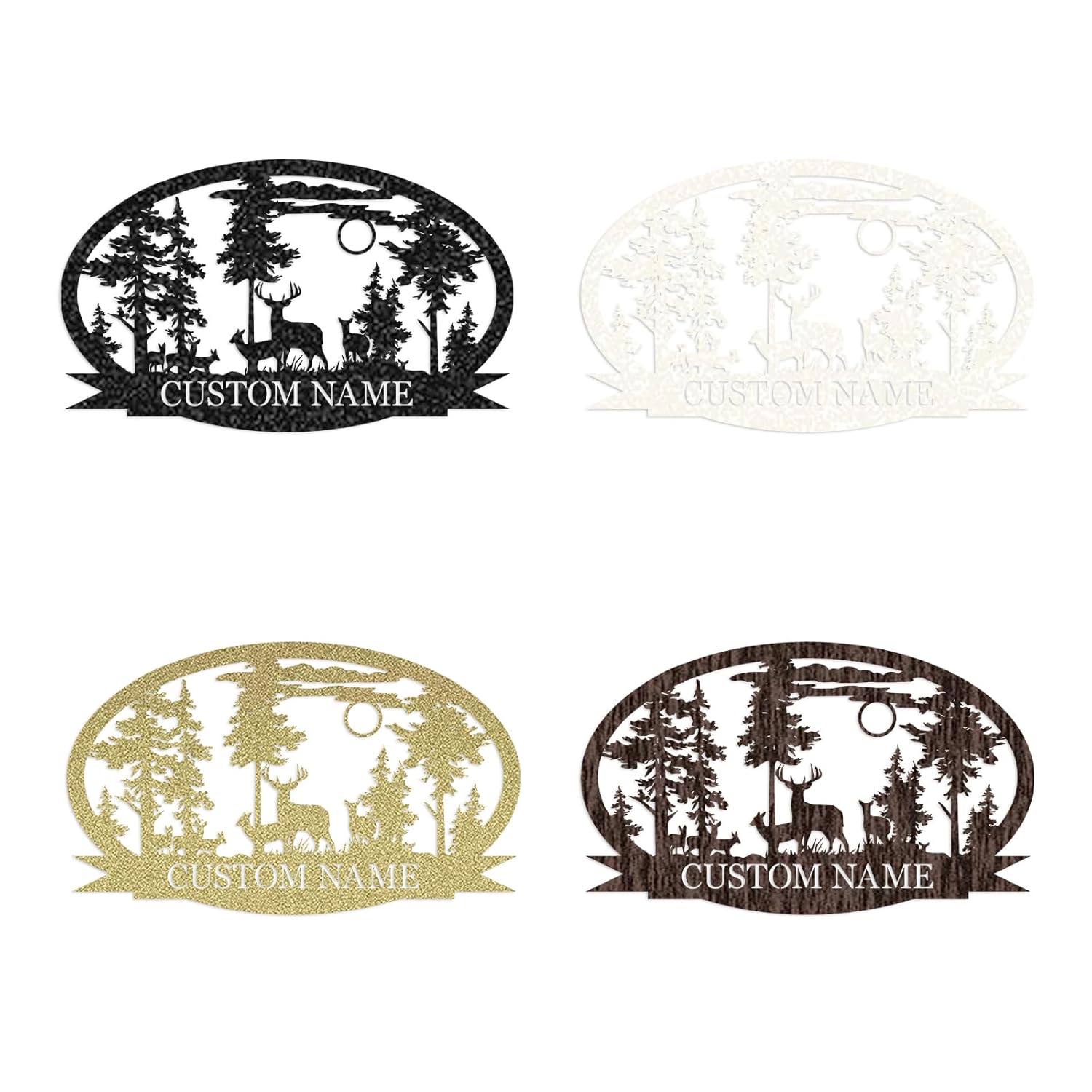 Custom Deer Metal Cabin Sign, Personalized Camping Decor, Perfect Deer Hunter Gift-MetalsignX