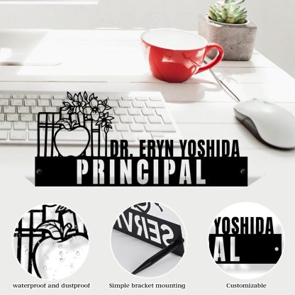  Custom Family Name Plate for Desk, Metal Sign Name Tags, Personalized Desk Accessories-MetalsignX