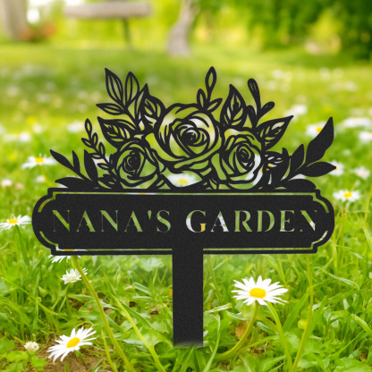 Personalized Garden Stake Metal Sign 
