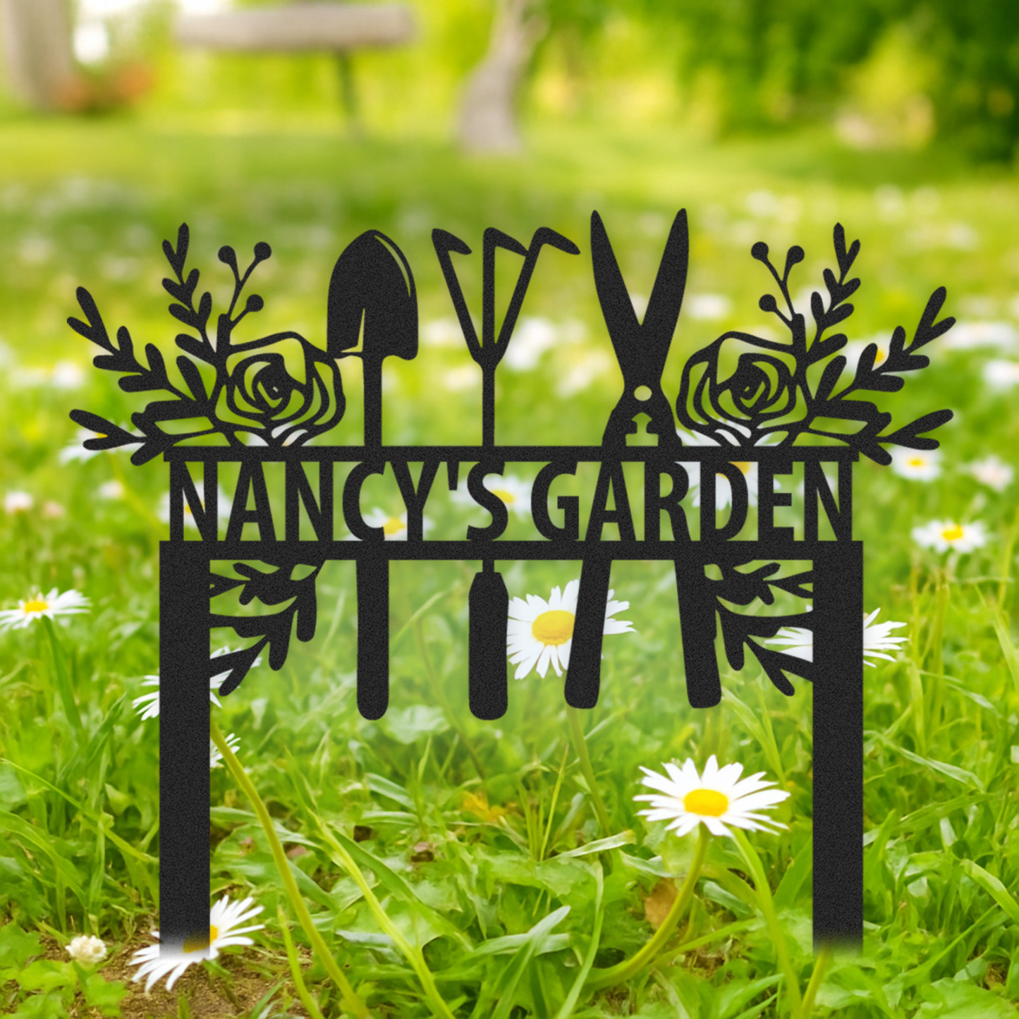 Personalized Garden Stake Metal Sign 