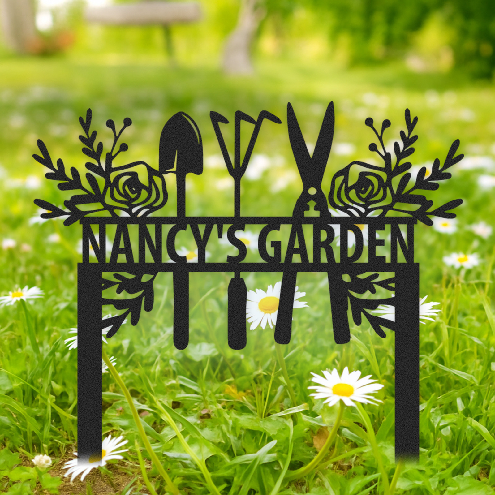 Personalized Garden Stake Metal Sign 