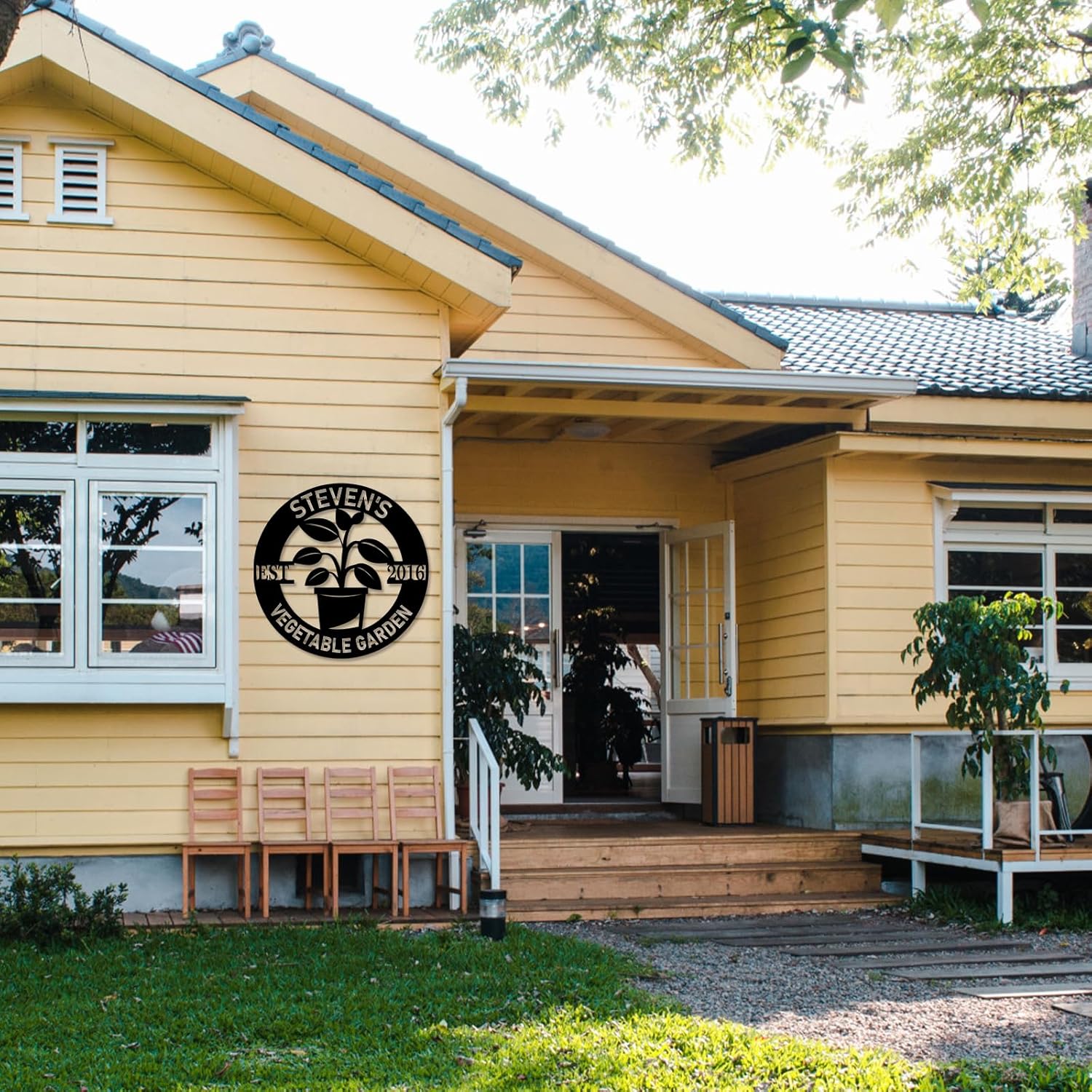 Personalized Garden Signs | Custom Name Garden Signs | Metal Garden Signs for Outside | Yard Signs Customized | Outdoor Metal Garden Wall Art | Patio Sign | Metal Garden Decor Gift for Gardener