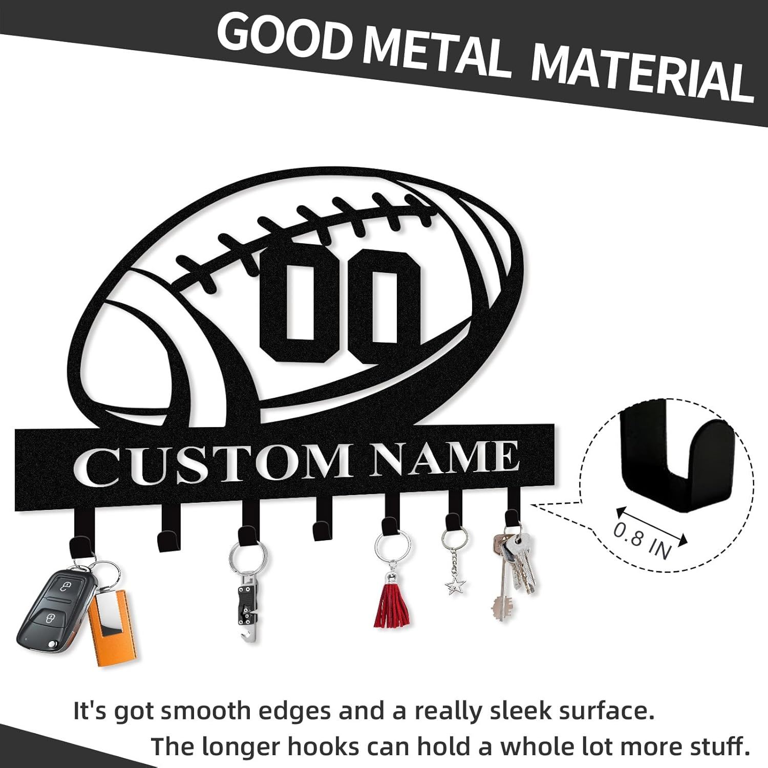 Personalized Key Holder for Wall, Custom Camping Wall Key Hooks with Name-MetalsignX