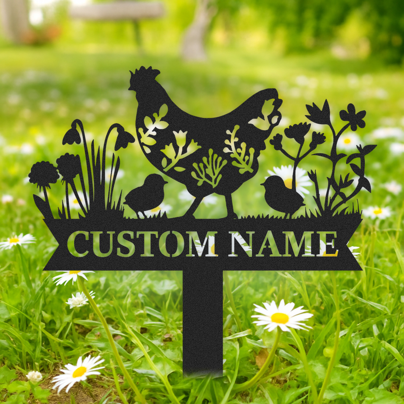 Personalized Garden Signs | Garden Stake Metal Sign | Custom Garden Sign | Customized Bird Garden Name Sign Yard Sign| Garden Signs Decorative Outdoor | Personalized Camping Gifts
