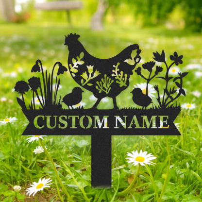 Personalized Garden Stake Metal Sign 