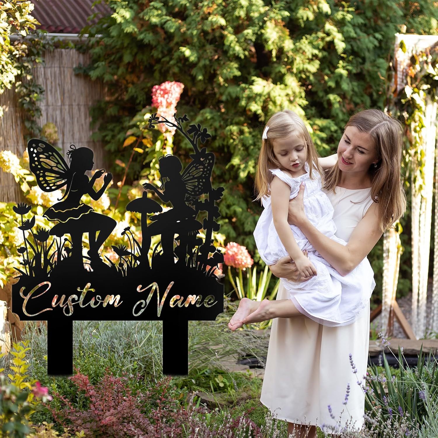 Handcrafted Fairy Garden Stake , Rustic Metal Sign for Magical Yard Spaces-MetalsignX