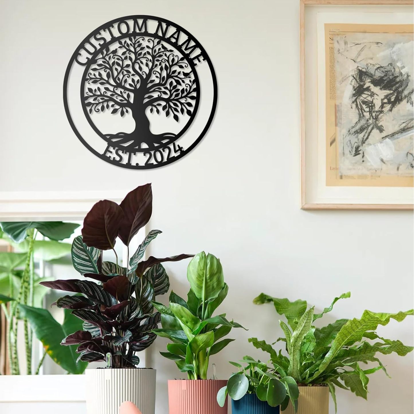 Personalized Metal Sign, Custom Oak Tree Yard Sign, Outdoor Metal Wall Art-MetalsignX