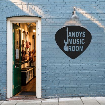 Customized Metal Sign, Personalized Musical Theme Metal Sign, Guitar Wall Art, Music Room Accessories, Custom Guitar Wall Decor for Bedroom Studio Mancave, Music Teacher Gifts