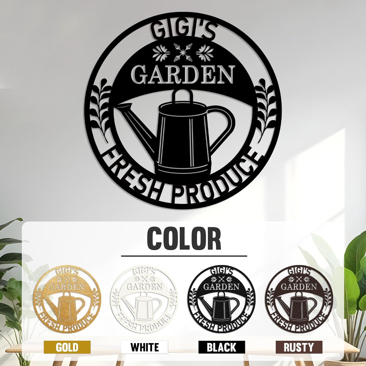 Custom Garden Sign, Vegetable Garden Sign, Personalized Metal Garden Signs for Outdoors-MetalsignX