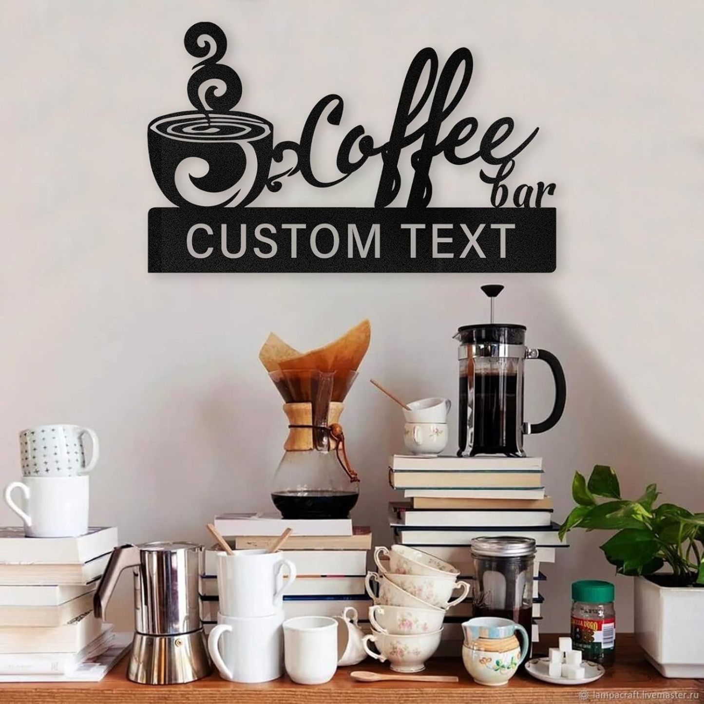 Personalized Kitchen Wall Plaque - Coffee, BBQ & Wine Metal Art for Food Lovers-MetalsignX