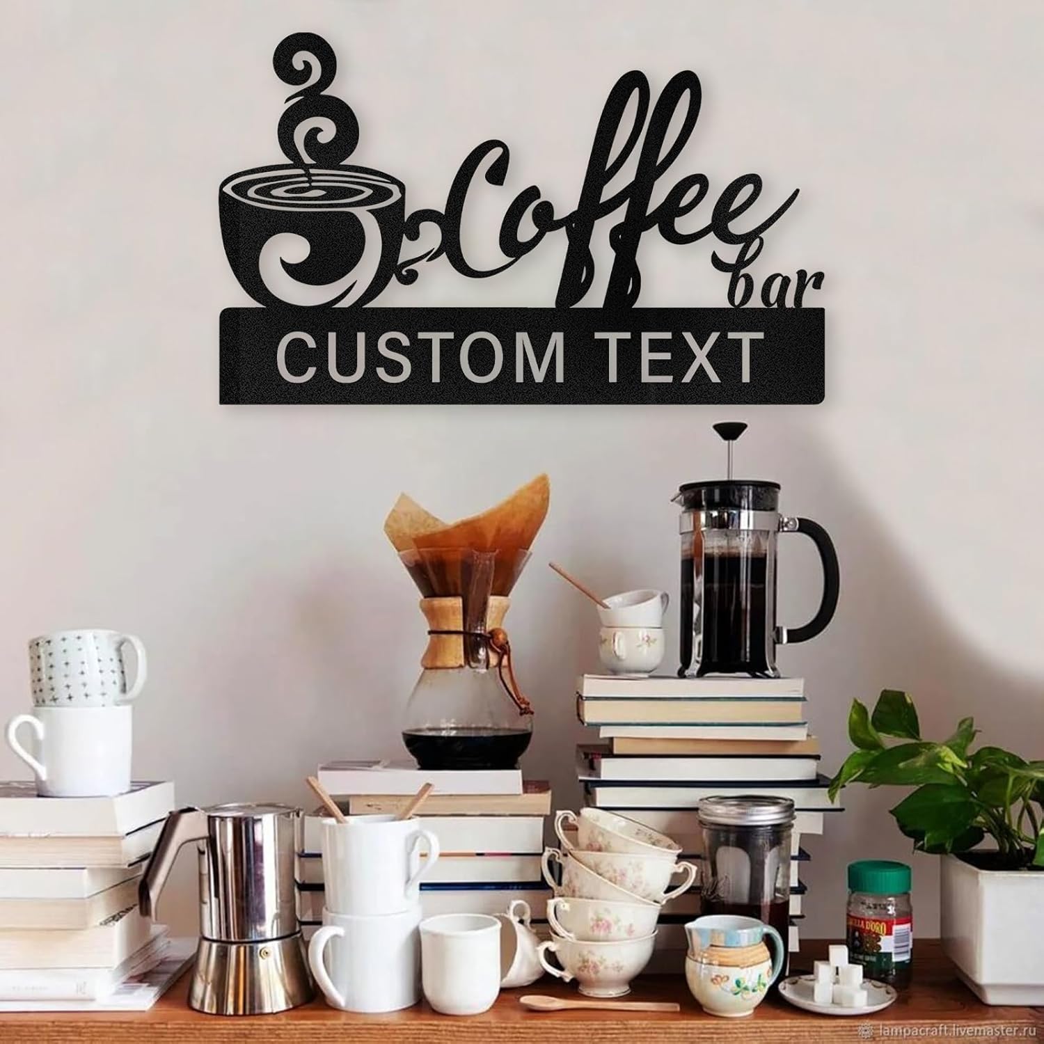 Coffee Lover’s Custom Metal Sign ,Rustic Cafe & Kitchen Wall Decor-MetalsignX