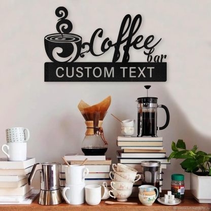 Coffee Lover’s Custom Metal Sign ,Rustic Cafe & Kitchen Wall Decor-MetalsignX