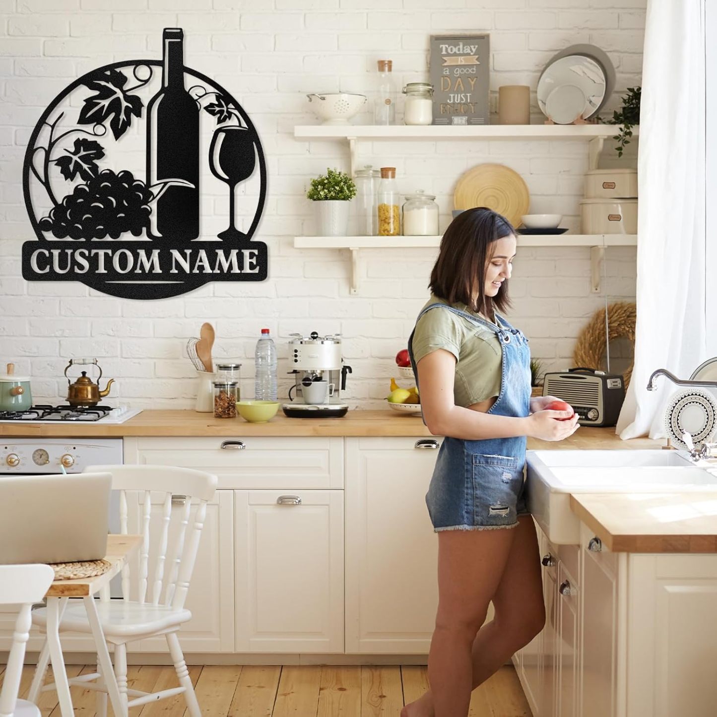 Custom Wine Metal Sign, Hanging Kitchen Wall Decor, Personalized Metal Art for Home & Kitchen-MetalsignX