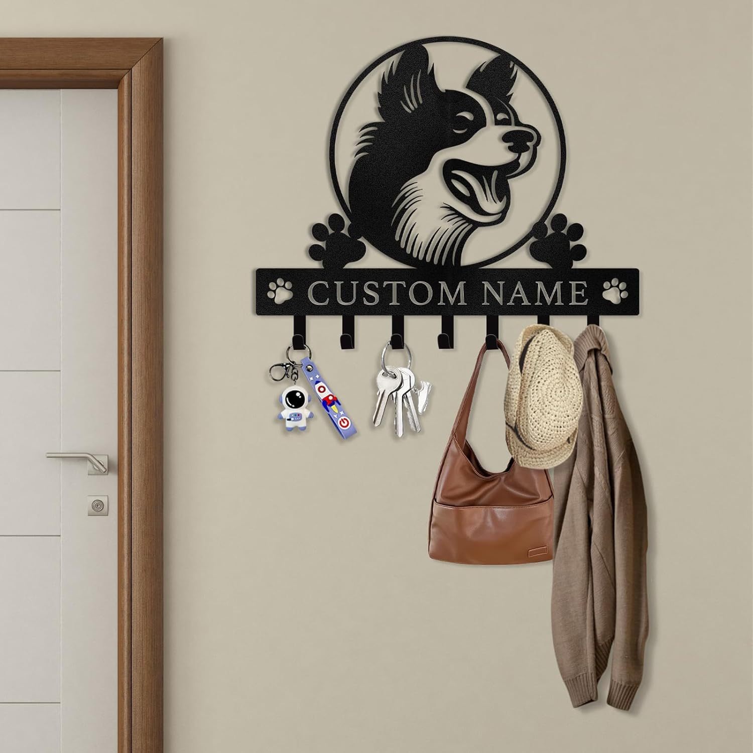 Personalized Key Holder on Wall, Custom Key Hanger Wall Mount with Name-MetalsignX