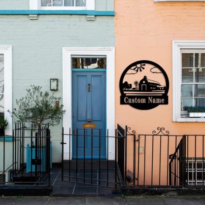 Personalized Antler Metal Cabin Sign | Custom Metal Sign | Family Sign Wall Art | Outdoor Deer Hunter Gift -MetalsignX