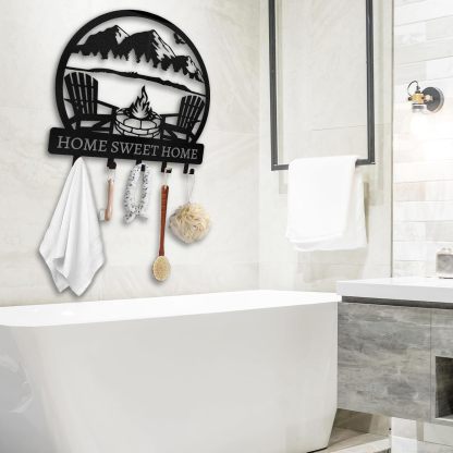 Personalized Mountain Design Key Holder for Wall-MetalsignX