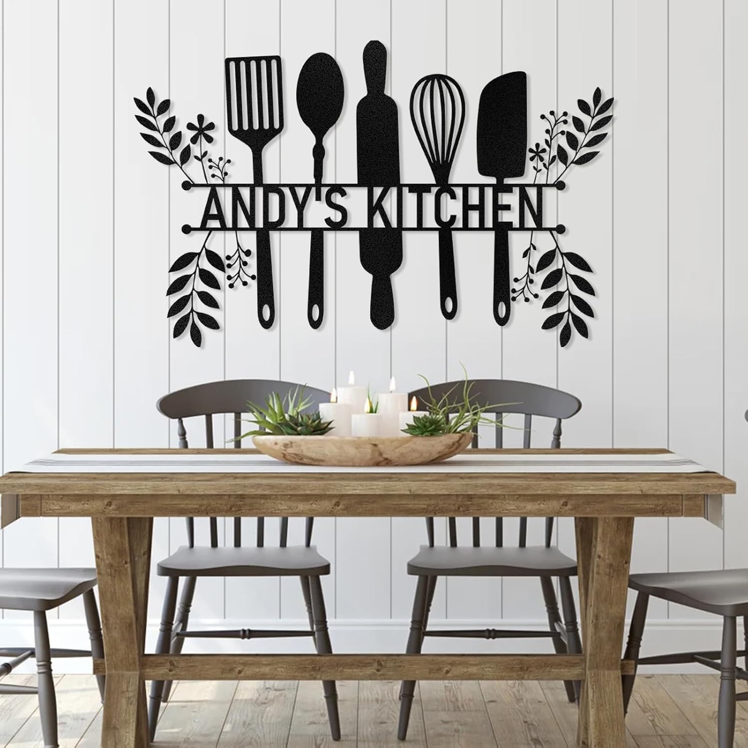 Personalized Kitchen Wall Plaque - Coffee, BBQ & Wine Metal Art for Food Lovers-MetalsignX