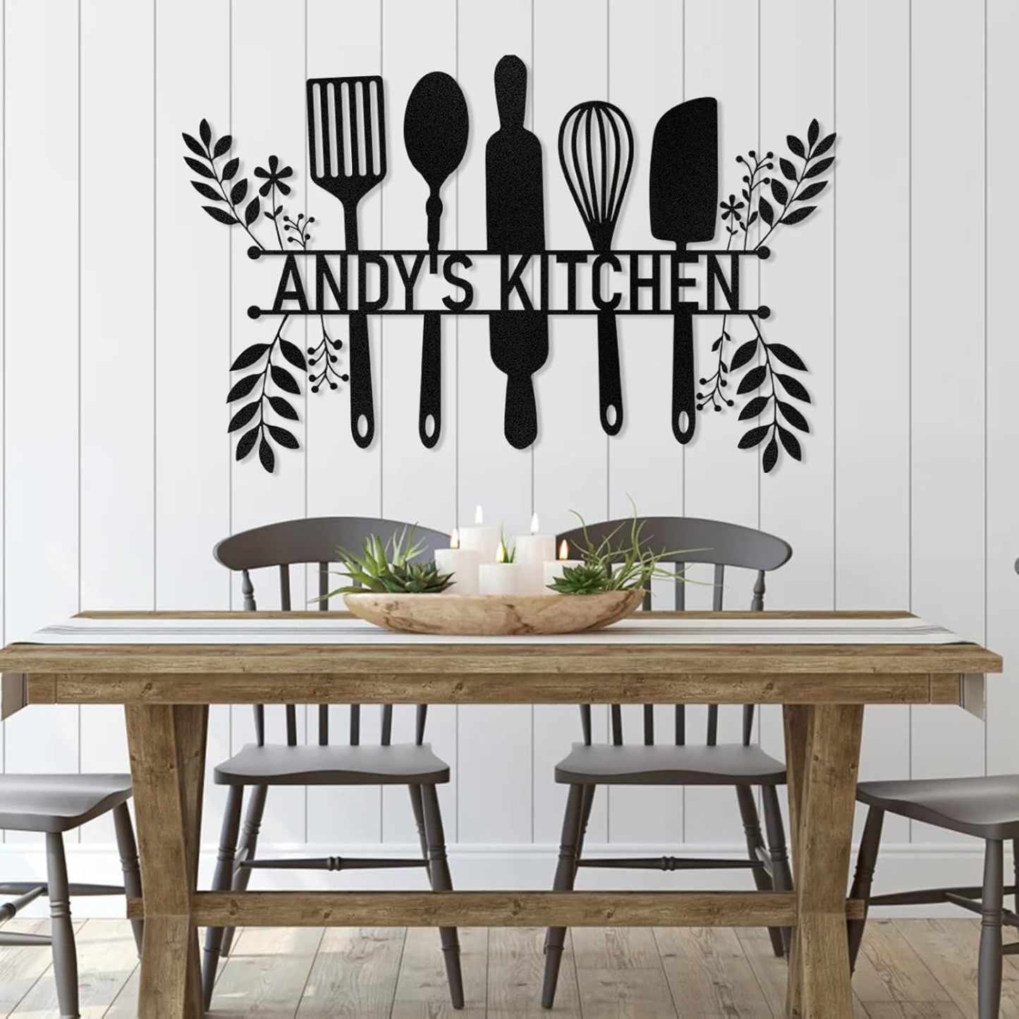 Personalized Kitchen Wall Plaque - Coffee, BBQ & Wine Metal Art for Food Lovers-MetalsignX