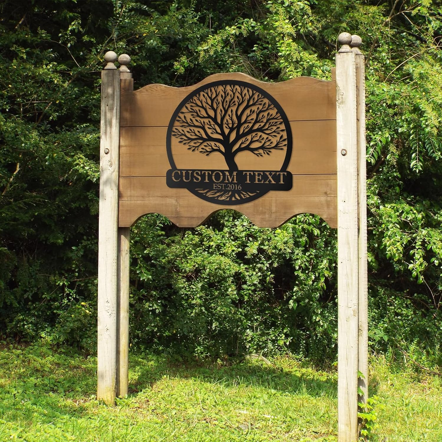 Personalized Metal Bear Sign, Custom Family Last Name Sign | Rustic Cabin and Outdoor Wall Decor-MetalsignX